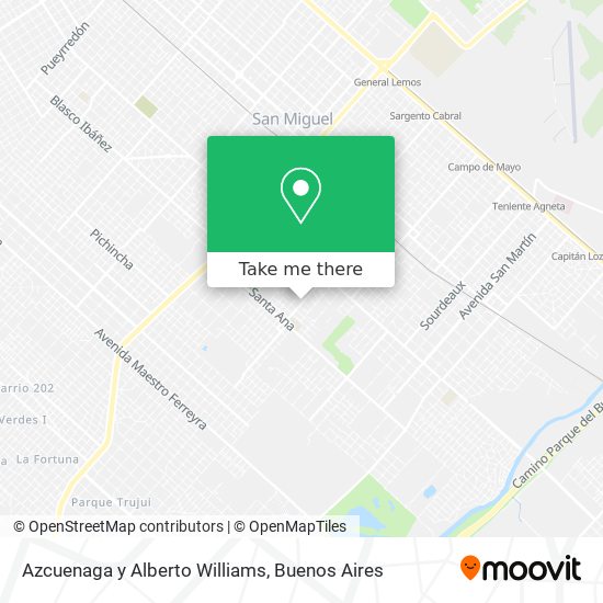 Azcuenaga y Alberto Williams map