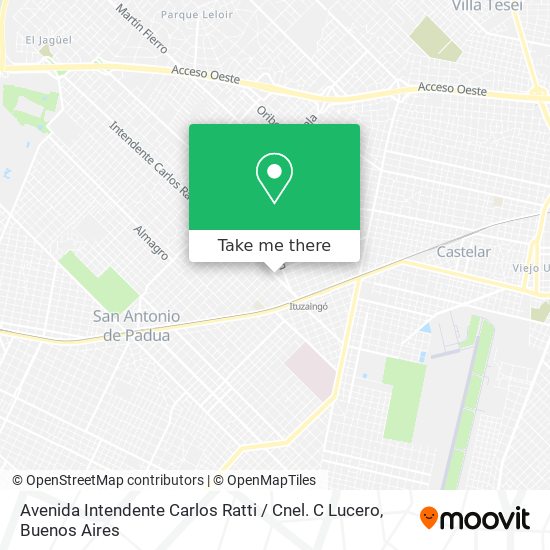 Mapa de Avenida Intendente Carlos Ratti / Cnel. C Lucero