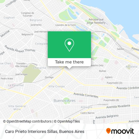 Mapa de Caro Prieto Interiores Sillas