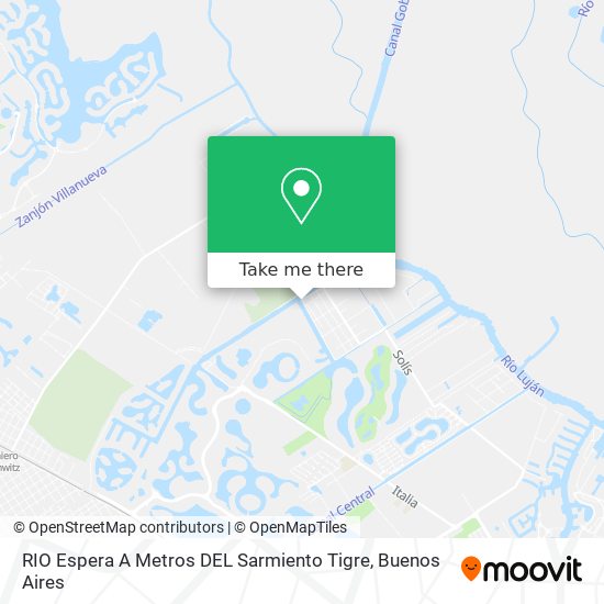 RIO Espera A Metros DEL Sarmiento   Tigre map