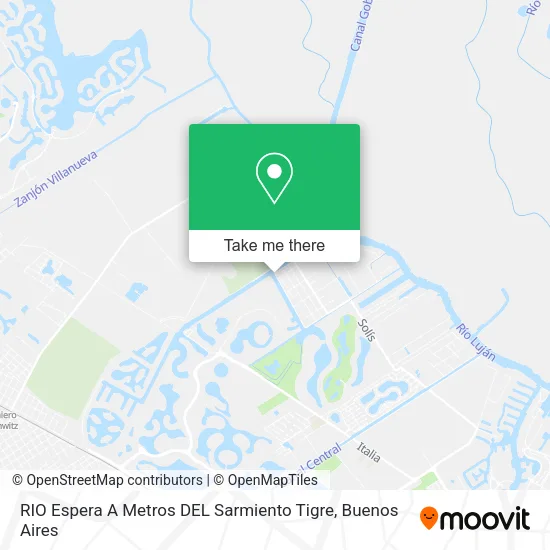 Mapa de RIO Espera A Metros DEL Sarmiento   Tigre
