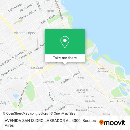 AVENIDA SAN ISIDRO LABRADOR AL 4300 map