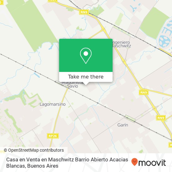 Mapa de Casa en Venta en Maschwitz Barrio Abierto Acacias Blancas