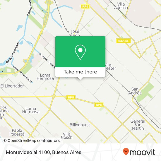 Montevideo al 4100 map