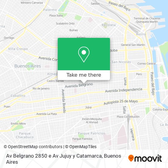 Av  Belgrano 2850 e  Av  Jujuy y Catamarca map