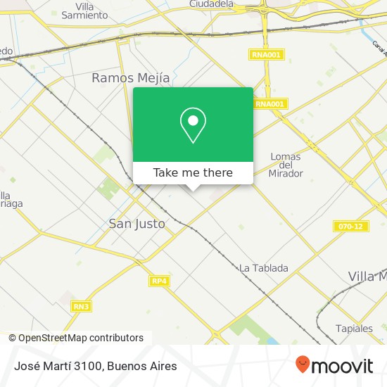 José Martí 3100 map