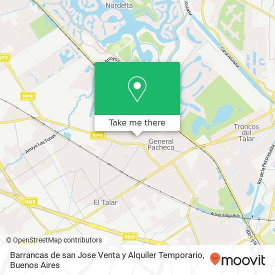 Barrancas de san Jose   Venta y Alquiler Temporario map