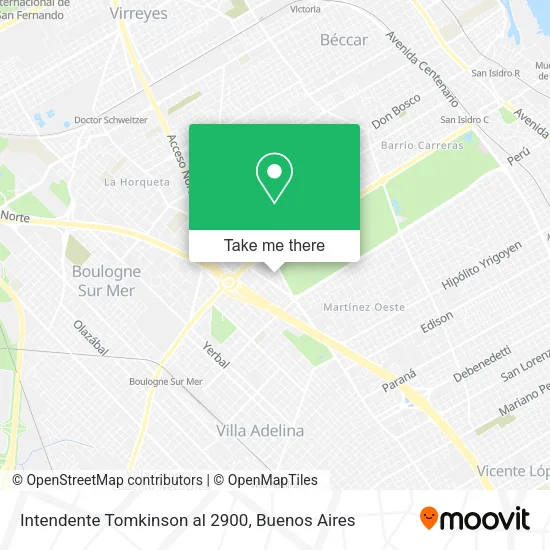 Mapa de Intendente Tomkinson al 2900