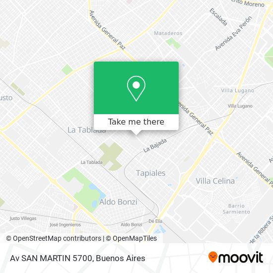 Mapa de Av  SAN MARTIN 5700