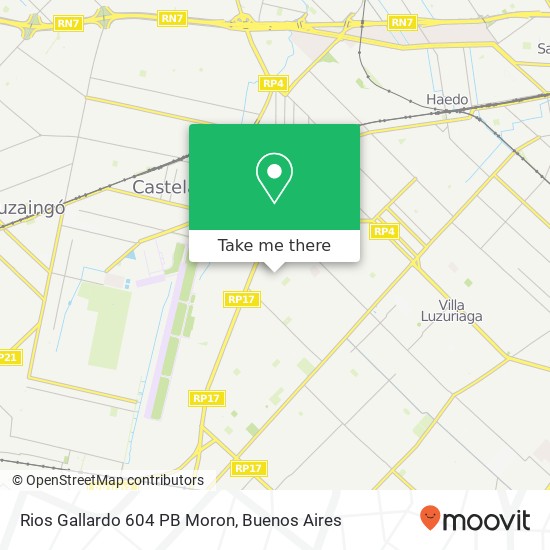 Rios Gallardo 604  PB  Moron map