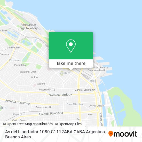 Av  del Libertador 1080  C1112ABA CABA  Argentina map