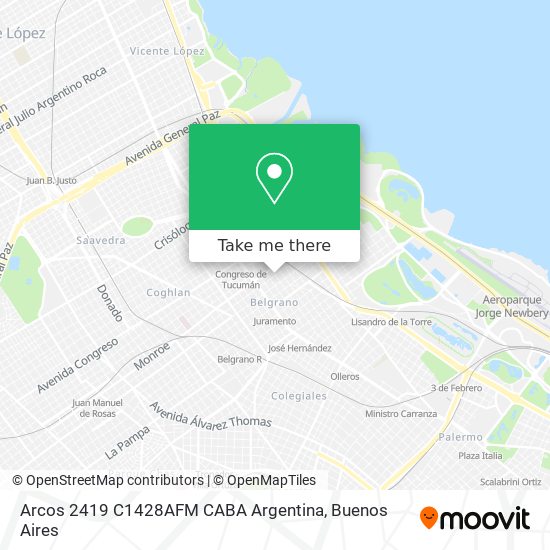 Mapa de Arcos 2419  C1428AFM CABA  Argentina