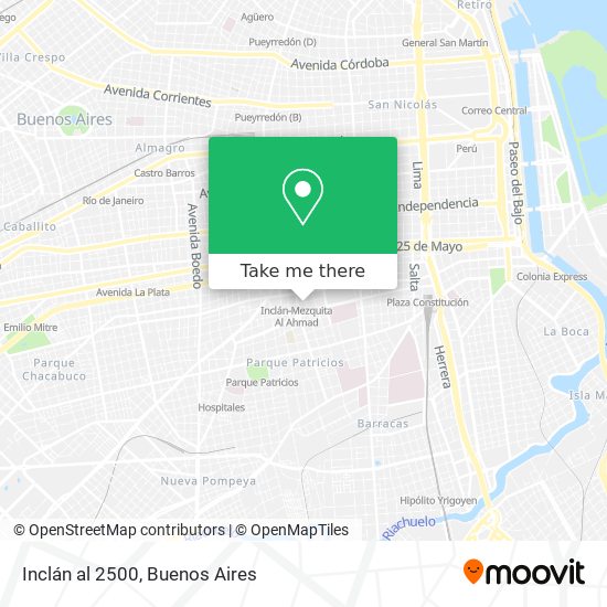 Inclán al 2500 map