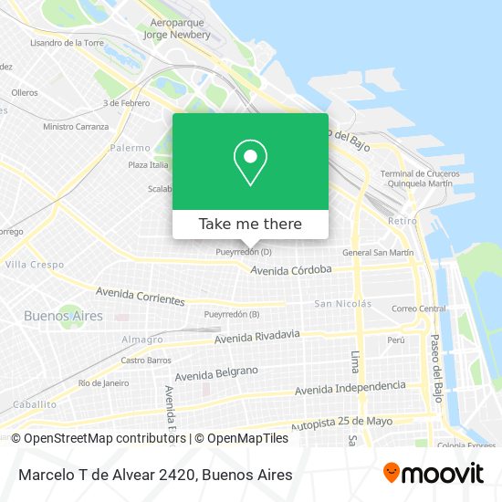 Marcelo T de Alvear 2420 map
