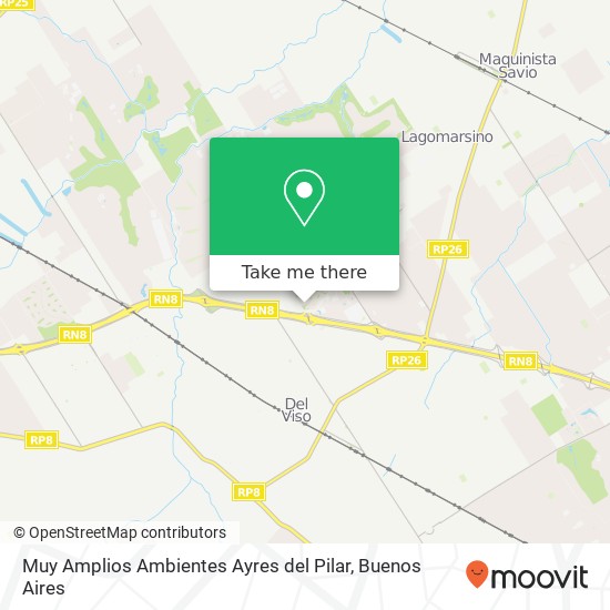 Muy Amplios Ambientes  Ayres del Pilar map