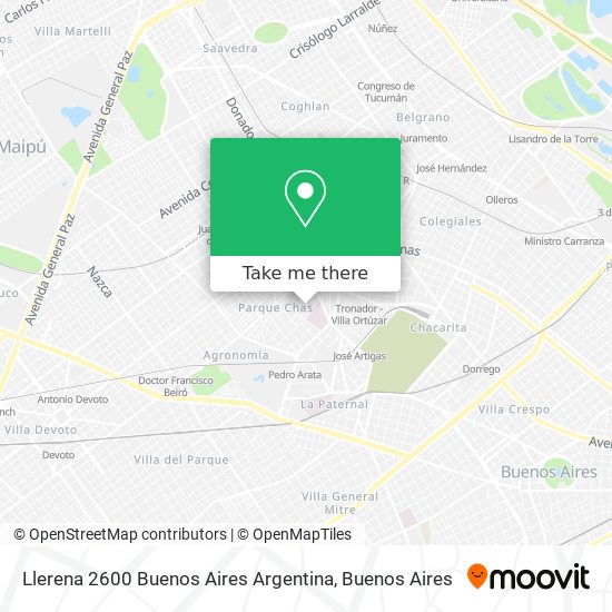 Mapa de Llerena 2600  Buenos Aires  Argentina