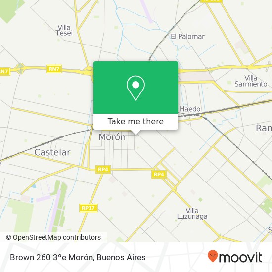 Brown 260 3ºe  Morón map