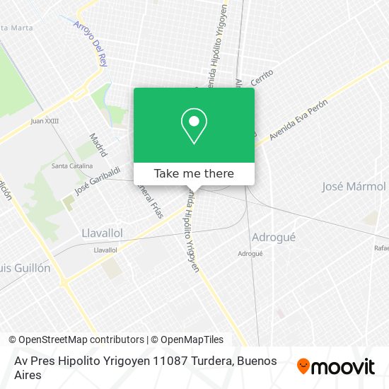 Av  Pres Hipolito Yrigoyen 11087 Turdera map