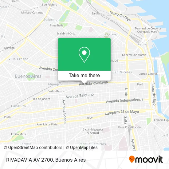 RIVADAVIA  AV  2700 map