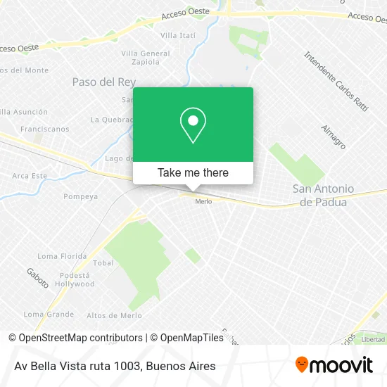 Av Bella Vista ruta 1003 map