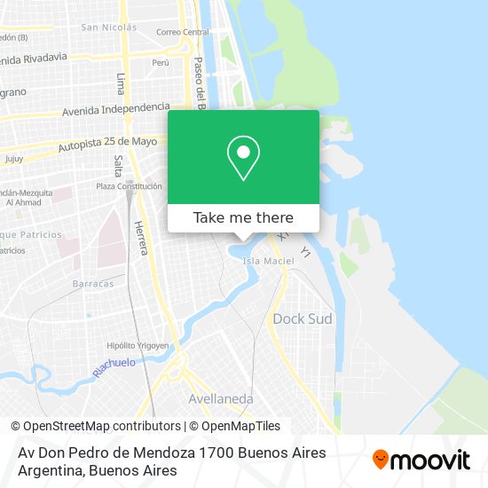 Av  Don Pedro de Mendoza 1700  Buenos Aires  Argentina map