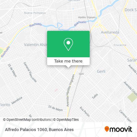 Alfredo Palacios 1060 map