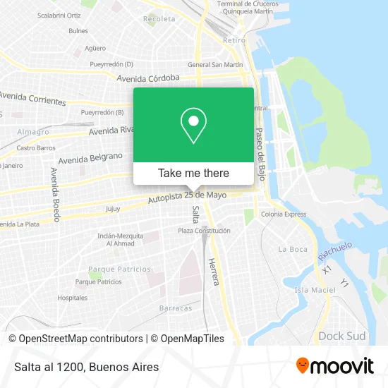 Salta al 1200 map