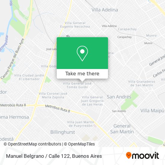 Manuel Belgrano / Calle 122 map