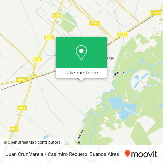 Juan Cruz Varela / Casimiro Recuero map