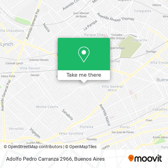 Adolfo Pedro Carranza 2966 map