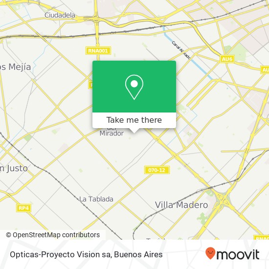 Opticas-Proyecto Vision sa map