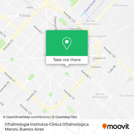 Mapa de Oftalmologia-Institutos-Clinica Oftalmologica Meroni