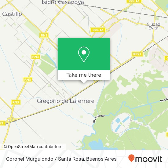 Coronel Murguiondo / Santa Rosa map