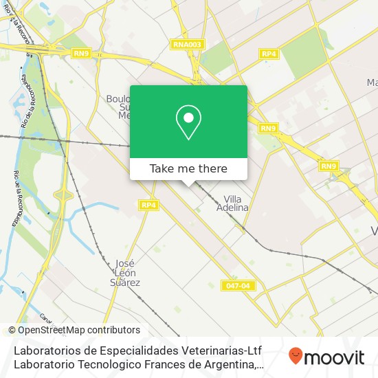 Laboratorios de Especialidades Veterinarias-Ltf Laboratorio Tecnologico Frances de Argentina map