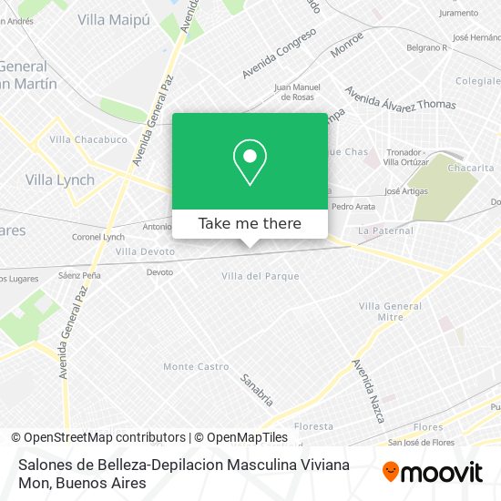 Mapa de Salones de Belleza-Depilacion Masculina Viviana Mon