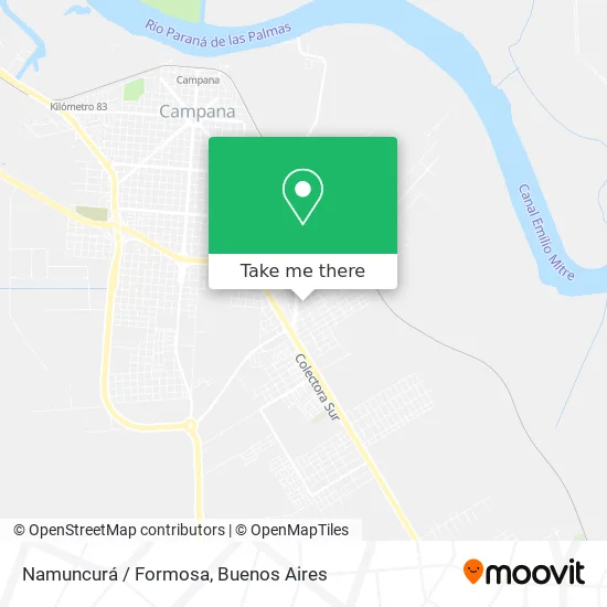 Mapa de Namuncurá / Formosa