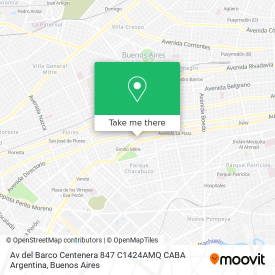 Av  del Barco Centenera 847  C1424AMQ CABA  Argentina map