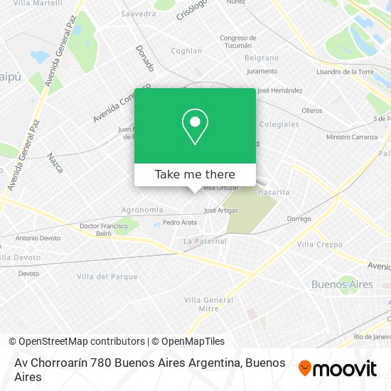 Mapa de Av  Chorroarín 780  Buenos Aires  Argentina