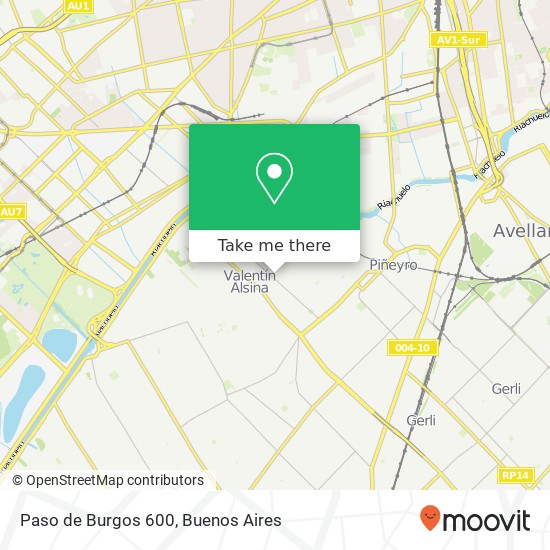 Paso de Burgos 600 map
