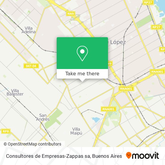 Mapa de Consultores de Empresas-Zappas sa