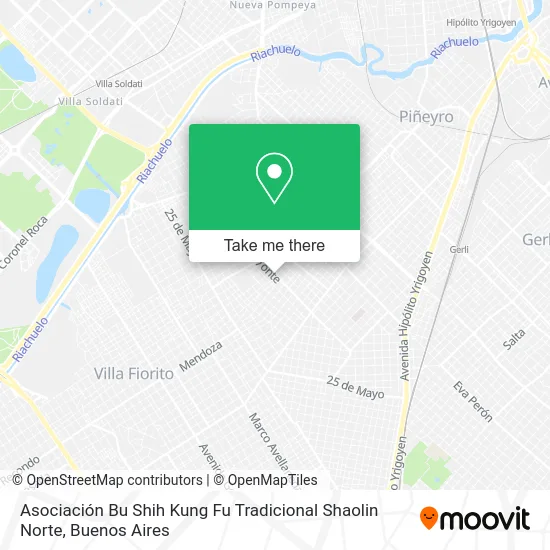 Asociación Bu Shih Kung Fu Tradicional Shaolin Norte map