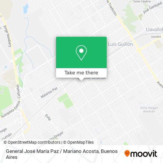 General José María Paz / Mariano Acosta map
