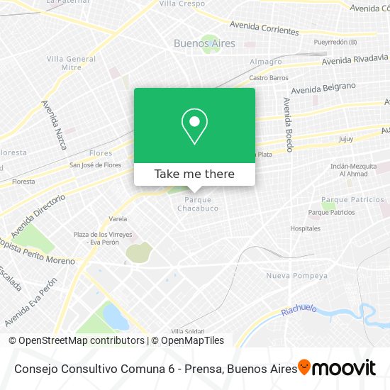 Mapa de Consejo Consultivo Comuna 6 - Prensa