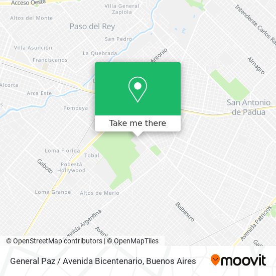 General Paz / Avenida Bicentenario map