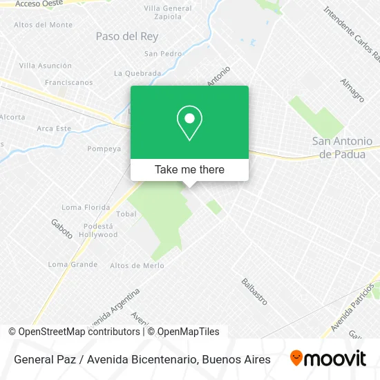 General Paz / Avenida Bicentenario map