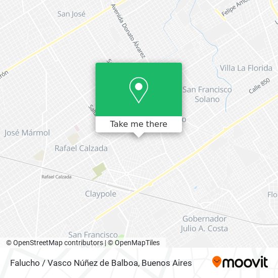 Mapa de Falucho / Vasco Núñez de Balboa