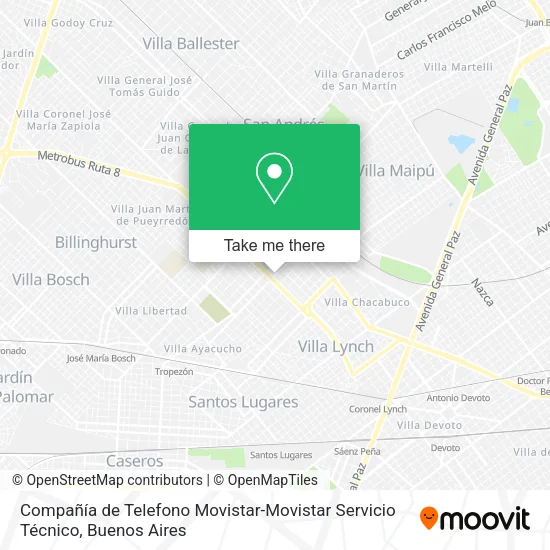 Mapa de Compañía de Telefono Movistar-Movistar Servicio Técnico