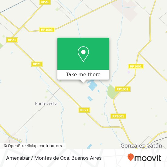 Amenábar / Montes de Oca map