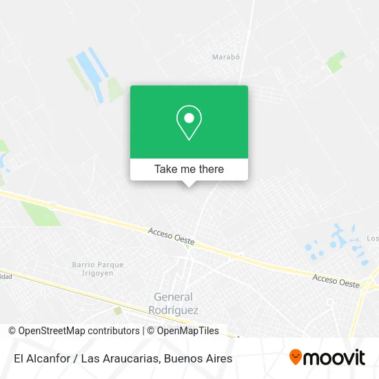Mapa de El Alcanfor / Las Araucarias