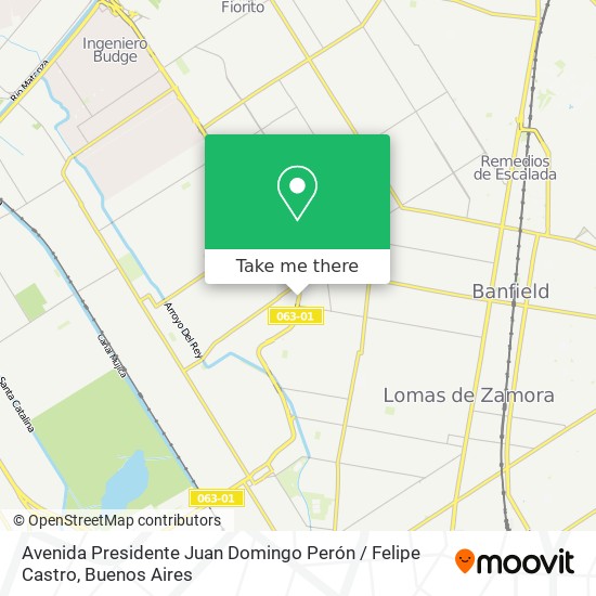 Avenida Presidente Juan Domingo Perón / Felipe Castro map